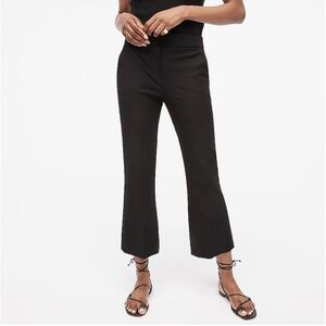 J Crew Womens Black Hayden Kickout Crop Pants Linen Blend Fully Lined Size 6